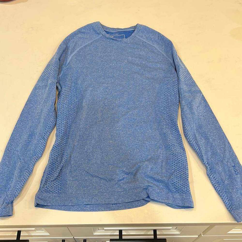 Figs Blue Long Sleeve Women's Top